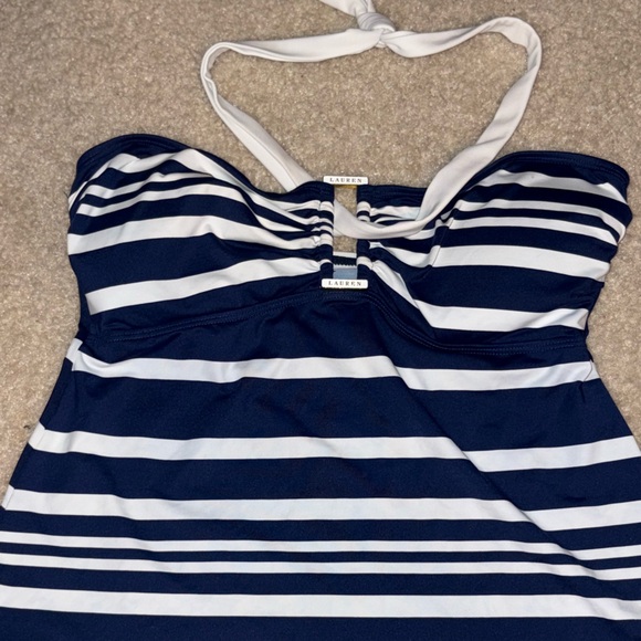 Lauren Ralph Lauren Navy and White Striped Bikini - Picture 1 of 3